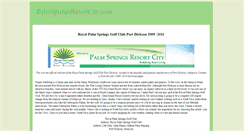 Desktop Screenshot of palmspringsresortcity.com