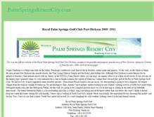 Tablet Screenshot of palmspringsresortcity.com